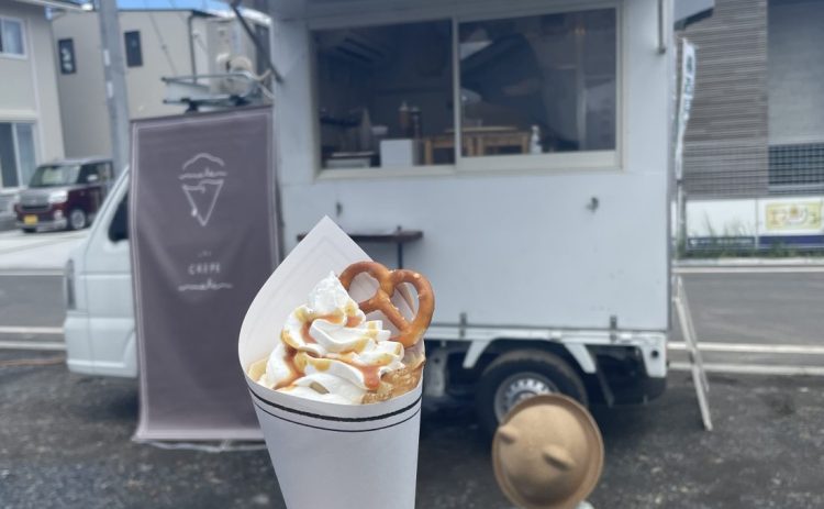 内ケ島町の”建売住宅販売会”にて、足利市で人気のクレープ屋「crepe　mele」さんが登場♪